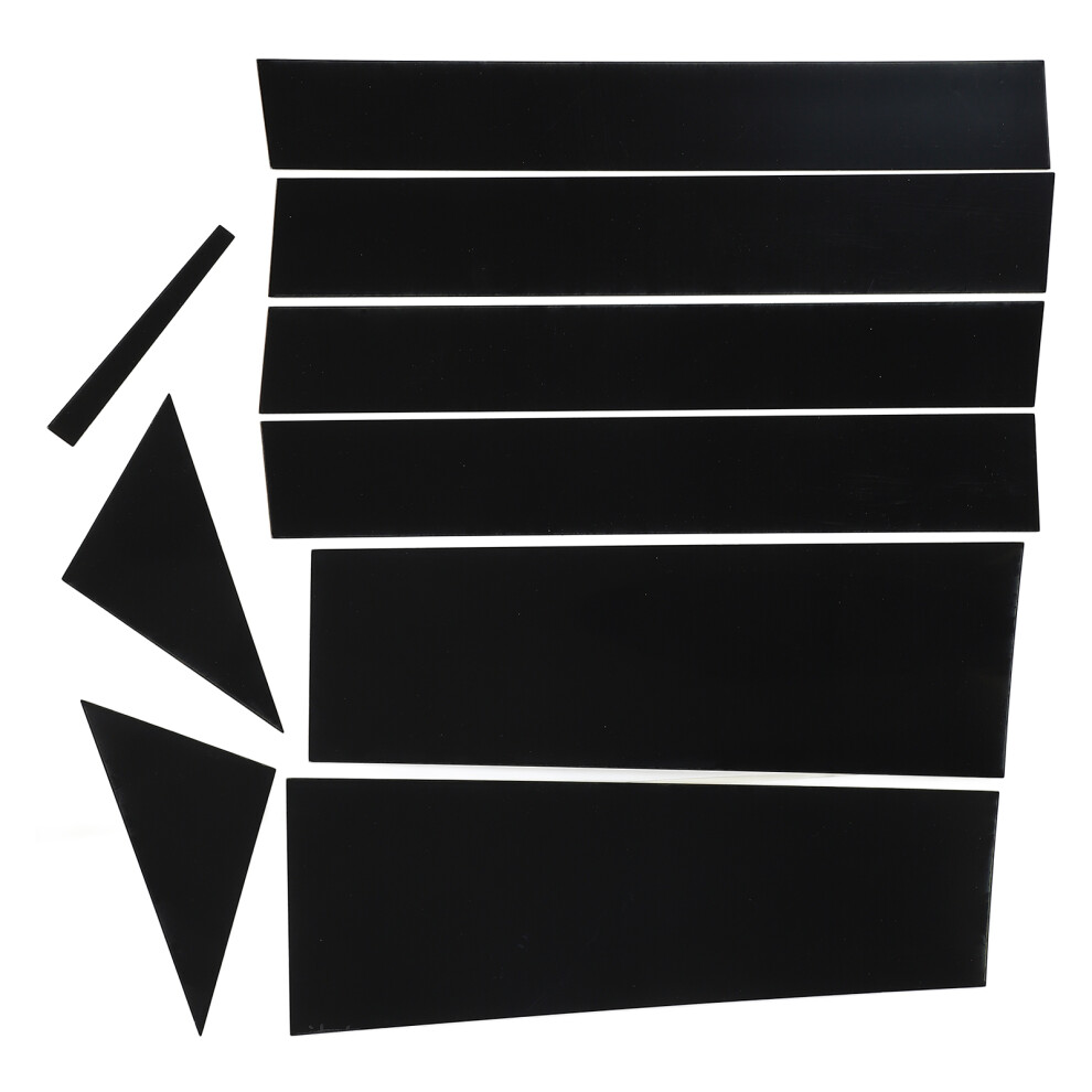 Glossy Dodge Pillar Stickers 10Pc Black 7340572983695