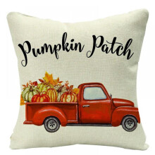 Herfstkussenhoezen 18x18 inch met pompoen- en oogstthema