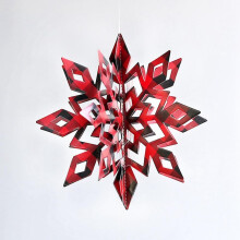 Décorations de Noël à suspendre en forme de flocons de neige 3D (6 pièces)
