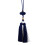 Porte-clés à Double glands, accessoire pendentif à-Bleu marine. 1