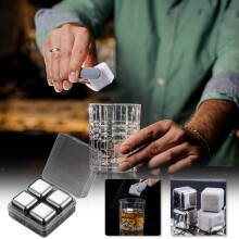 Ensemble de 8 glaçons à whisky en acier inoxydable AURIGATE