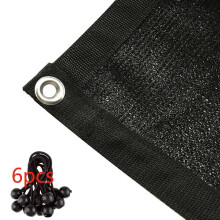 Toile d'ombrage noire 70 % anti-UV avec œillets