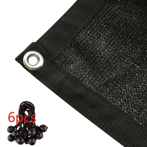 Toile d'ombrage noire 70 % anti-UV avec œillets