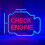 LED neonová cedule s nápisem „Check Engine“ 15,7 x 11,8 palce 1