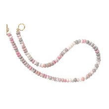 Trendy Rainbow Stone Beaded Necklace Elegant Accessory- L2116