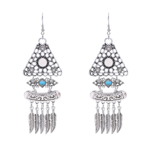 Boucles d'oreilles à franges bohèmes en alliage robuste avec-B
