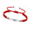 Adjustable Handmade Rope Bracelet Engravable Handchain-Red 1