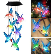 Lampe solaire de jardin colibri bleue (1 pièce)