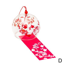 clochette à vent japonaise en verre soufflé à la main, décoration intérieure, 1 pièce