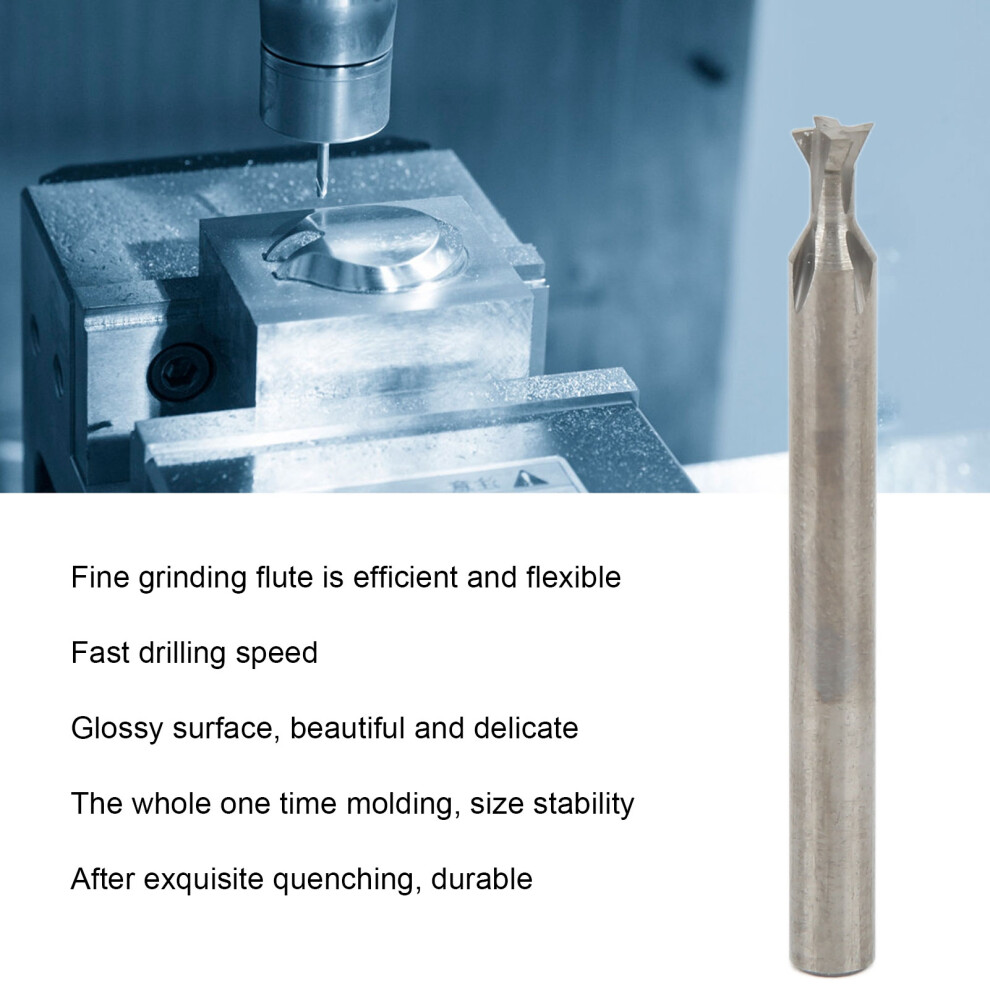 Hardened Alloy Dovetail Cutter 5mm 4 Flute