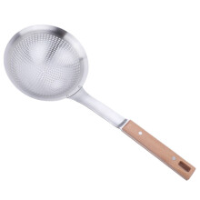 Passoire Ă manche en bois en acier inoxydable 18 cm