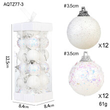Ensemble de boules de Noël Viflosae en plastique transparent