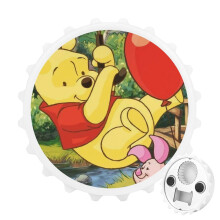 Ouvre-bouteille Winnie l'Ourson avec autocollant magnétique pour réfrigérateur