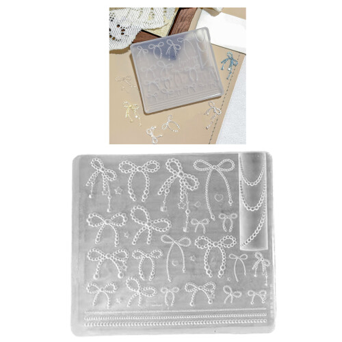 Multipurpose Pearls/Shell/Bowknot Shape Nail Stamp Plate-B739 2