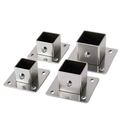 Modern Stainless Steel Square Pipe Mounting Flanges with-20mm 2