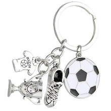Sturdy Metal Soccer Fan Accessory Showcasing Cleats Ball And