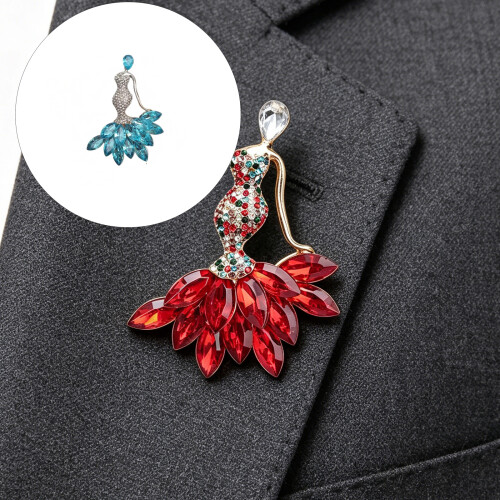 Modieuze legering meerman broche badge pin met-Paars 2