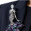 Modieuze legering meerman broche badge pin met-Paars 7