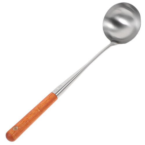 Wokøse i rustfrit stål med træhåndtag 1 stk. 2