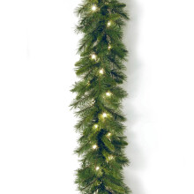 Guirlande de Noël pré-illuminée 2,7 m (8,8 pi) pour intérieur et extérieur