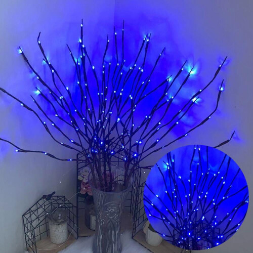 Mini LED-grenlys med pilekvistdesign, 20 tommer