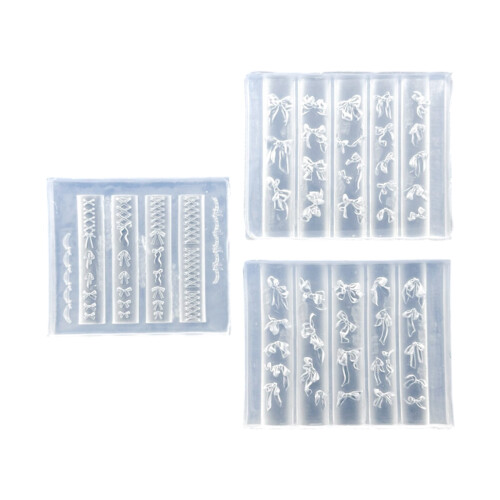 Moule élastique en silicone floral 3D pour les dessins d’ongles