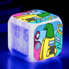 Réveil numérique pour enfants avec LED multicolores et thermomètre