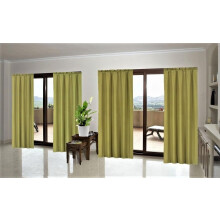 Rideaux vert citron uni avec doublure en mousse, 2 pièces, 94 cm de largeur x 160 cm de longueur