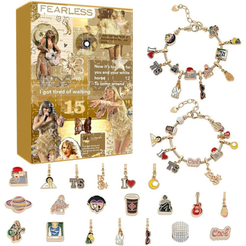 Calendrier de l'Avent de Noël Taylor's - Coffret de bijoux avec 22 éléments