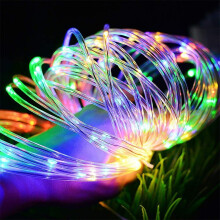 Luzes de corda solares ZOELNIC de 7 metros com 50 LEDs para decoração de Natal externa.