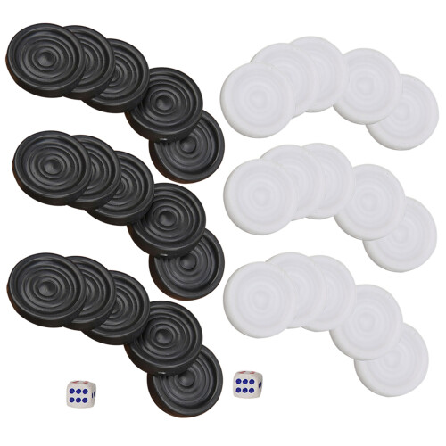 Plastic Checkers Set 32 Pieces 22mm