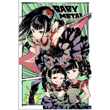 Fanart de Babymetal, affiche de Deftones
