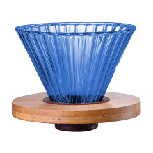 Mug filtre à café avec base en bois amovible (1 pièce)