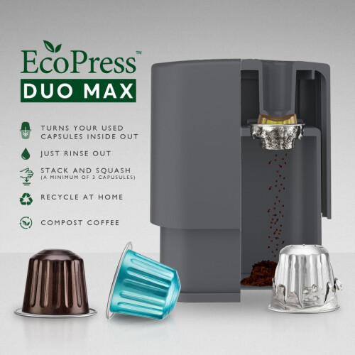Dualit EcoPressâ„ Duo Max Aluminium Coffee Capsule Recyc 1