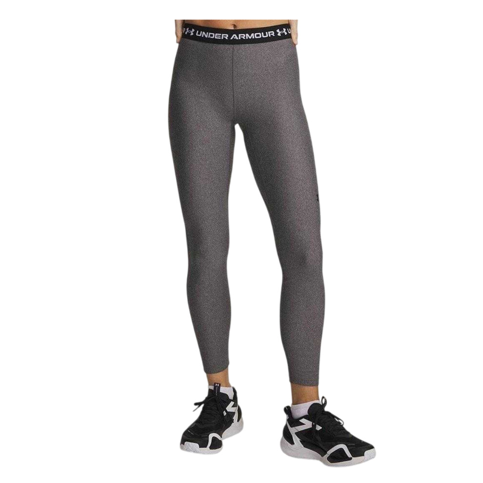 Under Armour (16 Uk R, Charcoal/Black) Womens/Ladies Heatgear Leggings Black