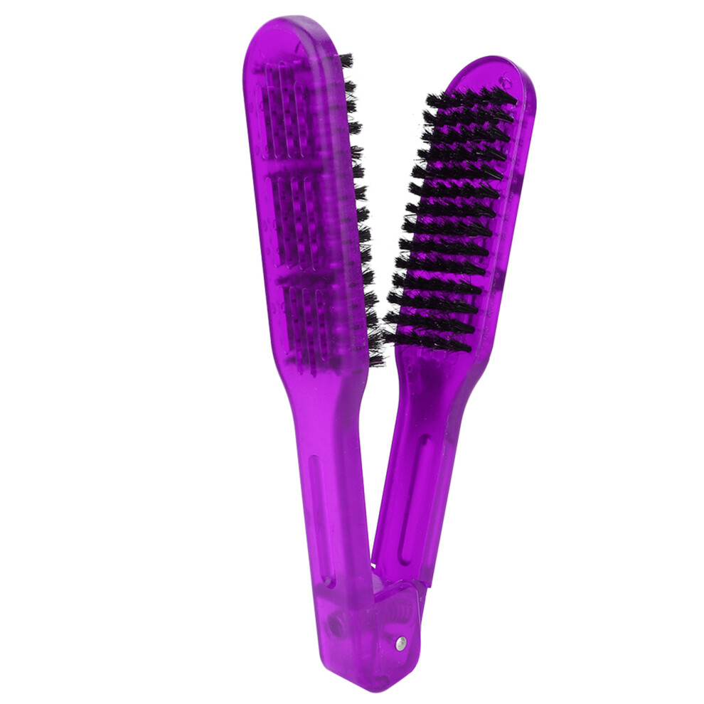 Purple Ergonomic Hair Straightening Comb (Purple)