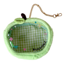 Clear Figure Display Bag with Keychain,Portable Doll-blue