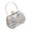 Women Shoulder Purses Glittering Handbag Pleated Evening-Silver 1