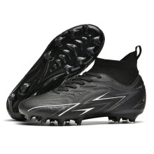 Men's Soccer Cleats Shoes Anti Slip Grip-Long nails black 45