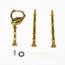 Suporte para bolo prateado dourado de 2 ou 3 andares