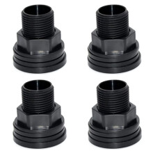 Raccord de cloison en PVC à double filetage, 1 pièce
