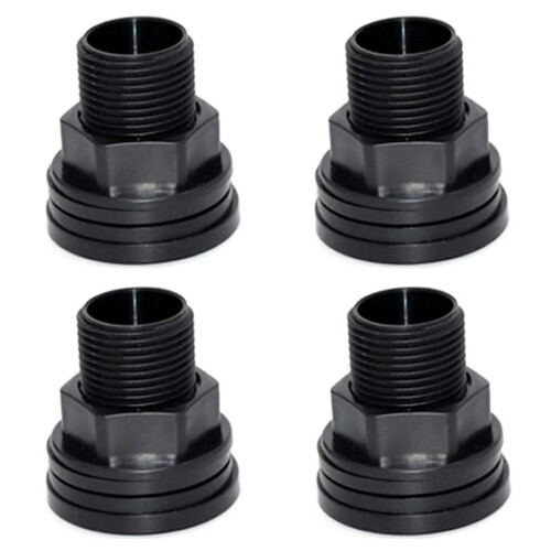 Conector de mamparo de PVC con doble rosca (1 pieza)