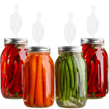 Kit de fermentation en bocal Mason avec barboteur hermétique (4 pièces)