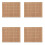Sets de table carrés en bambou naturel (4 pièces) 1