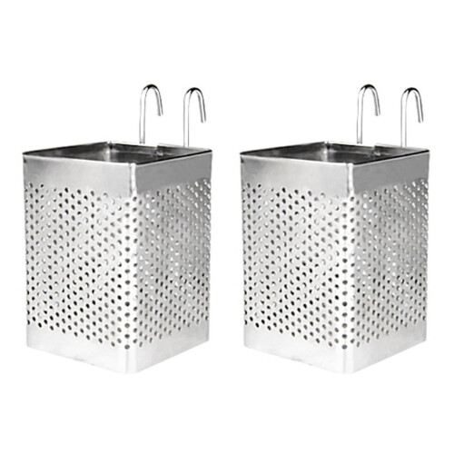 Essstäbchenhalter aus Edelstahl mit Haken (2er-Pack)