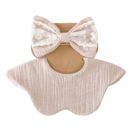 Ensemble de coiffure en coton doux pour bébé, Design élégant-L