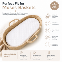 ( 72 x 32 x 4 cm ) FEELIT Extra Thick Baby Moses Basket Mattress Soft Cushioned Breathable & Lightweight Oval Shaped All UK Sizes