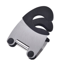 Pinza para sujetar ollas de acero inoxidable con soporte para cuchara