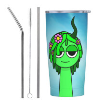 Taza de café Sprunki con tapa, vaso térmico de acero inoxidable de 20 oz.