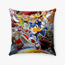 Sonic the Hedgehog párnahuzat fonott poliészterből, 18x18 hüvelyk